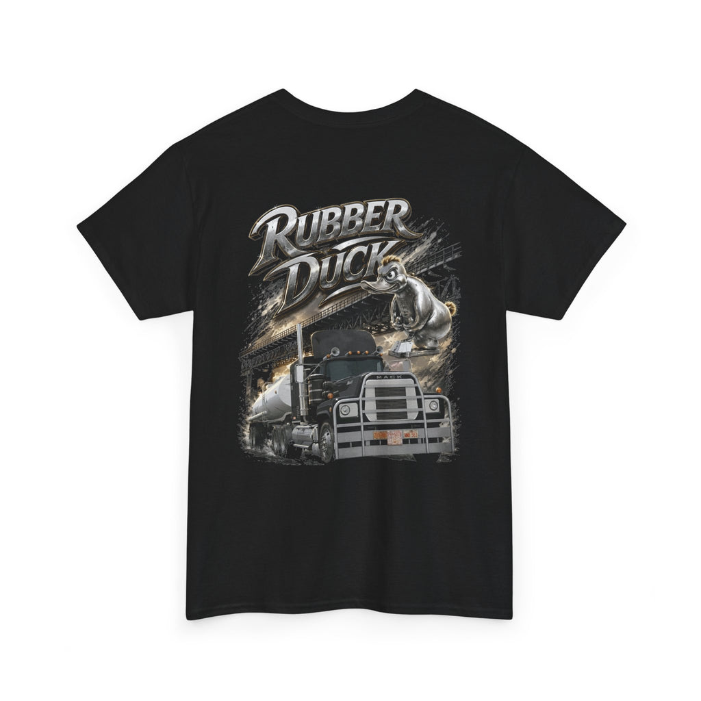 Trucker Graphic Tee — "Rubber Duck" Big Rig Truck Shirt (Black)